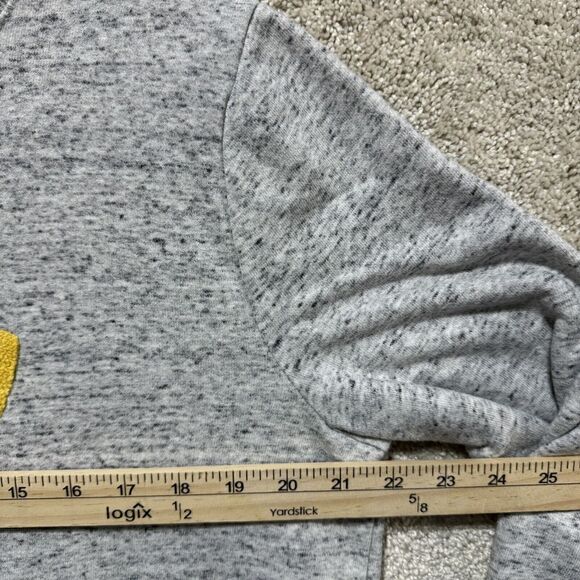 Talbots‎ Sweatshirt Merci Boucle Embroidered Women Large Gray Crew Neck Pullover - Picture 8 of 11
